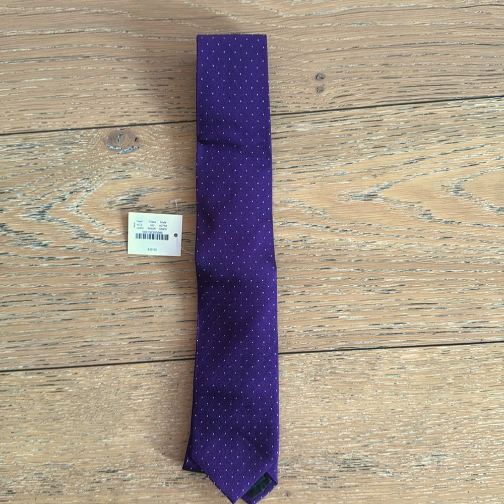 J. Crew Purple Dot Tie